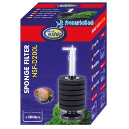 Filtro de escape NSF-D200L con salida ajustable para acuarios de hasta 200 litros