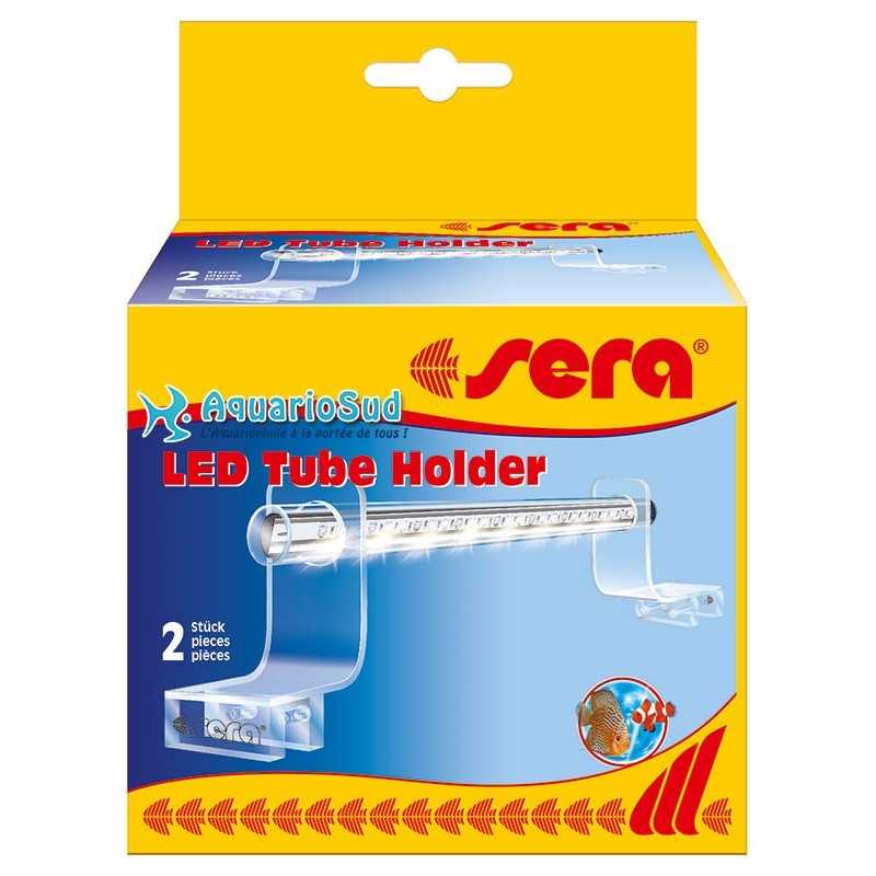 31292 - Supporto per tubo LED SERA trasparente - 2 supporti per SERA Led - illuminazione per acquari
