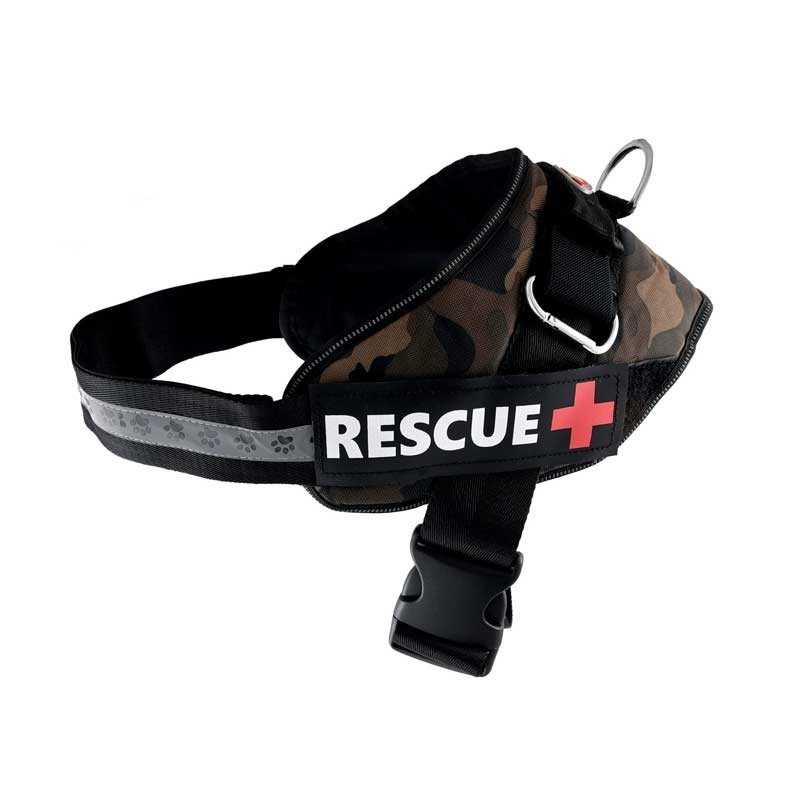 Imbragatura mimetica per cani RESCUE Plus