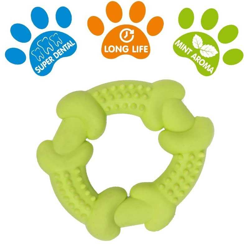 DOG LIFE STYLE Anneau Ø 10cm - Goût Menthe