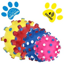 DOG LIFE STYLE Balle sonore à picots