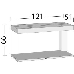Aquarium JUWEL Rio 350 Led - Abmessungen