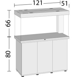 Aquarium tout équipé JUWEL Rio 350 LED avec Meuble SBX assorti