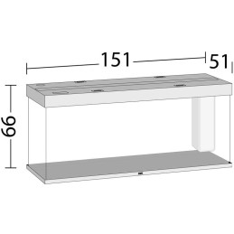 Aquarium JUWEL Rio 450 Led noir - 450 Litres