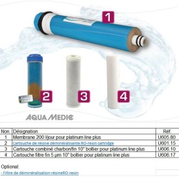 Membranas para AQUA MEDIC Platinum Line Plus con bomba de refuerzo - Ósmosis Inversa 400 L/J