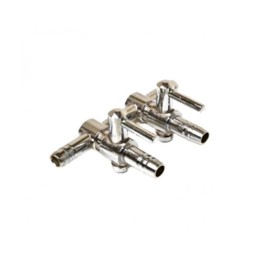 Rubinetto dritto in metallo - 2 uscite