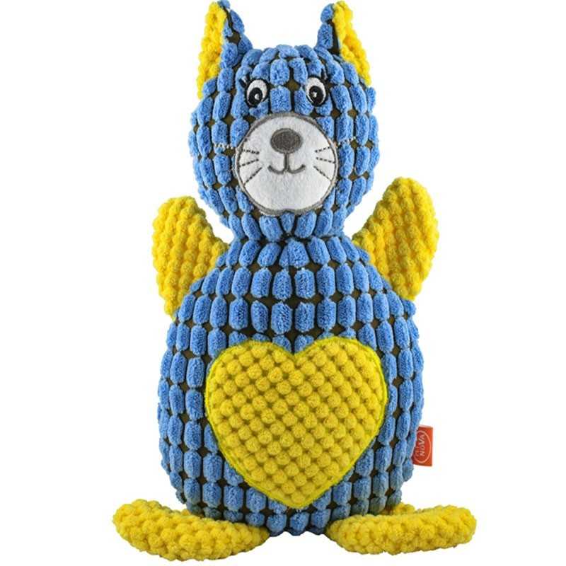 DOG LIFE STYLE Peluche gatto blu squittio 28 cm