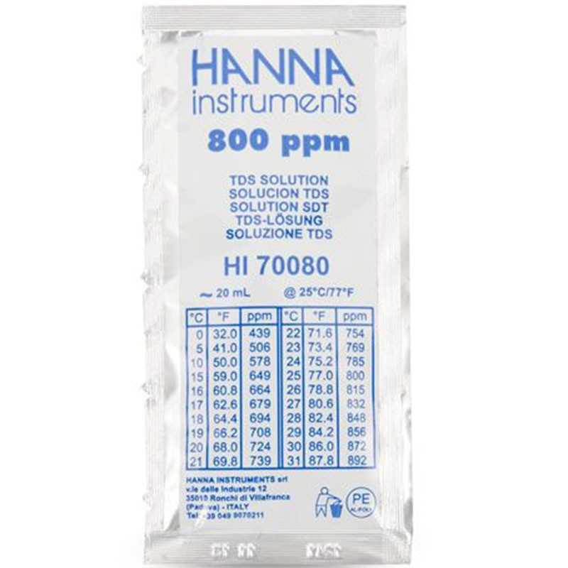 HANNA HI70080 800 ppm Kalibrierlösung für Leitfähigkeitsmessgerät