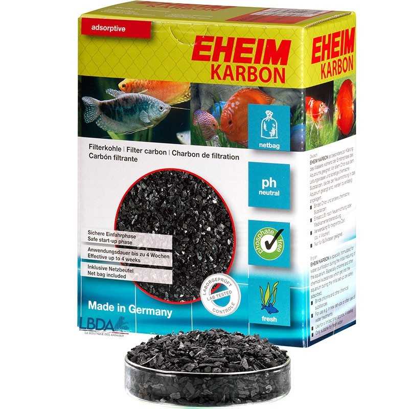 EHEIM KARBON 1 litro - Filtrazione carbone + rete