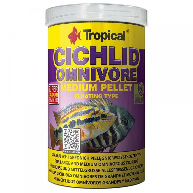 TROPICAL Cichlid Omnivore Medium Pellet 1000ml