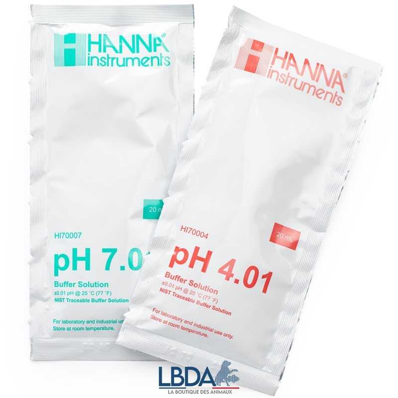 HANNA INSTRUMENTS HI77400P - Kit de calibración de pH 4,01 y pH 7,01, 5 x 20 mL de cada uno