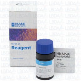 Reactivos HANNA INSTRUMENTS HI781-25 para el minifotómetro de nitratos HI781
