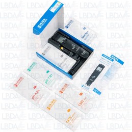 Coffret HANNA INSTRUMENTS HI98129 - Testeur électronique pH/EC/TDS/°C