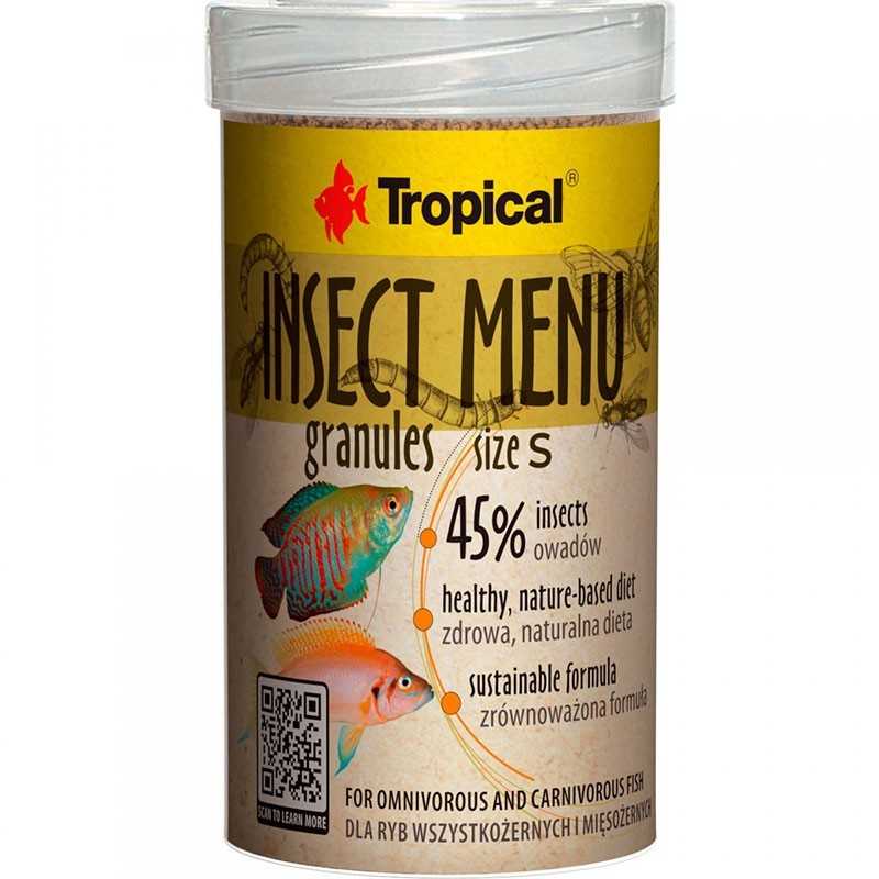 Menú Insectos Tropicales Gránulos - Tamaño S - 250 ml