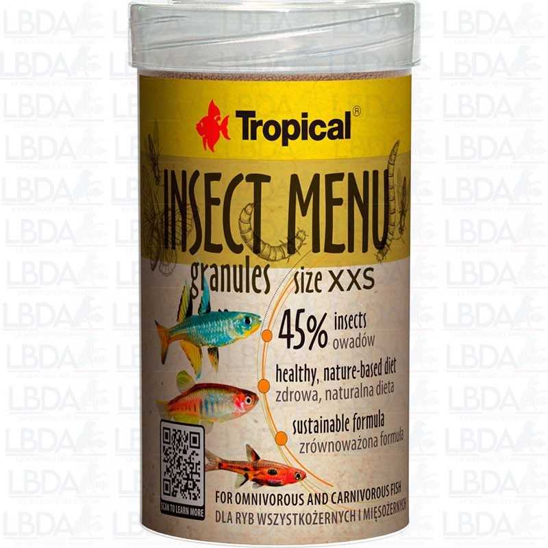 TROPICAL Insektenmenü Granulat - Größe XXS - 100ml