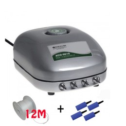 Pompa dell'aria HAILEA ACO-9610 - 4 uscite - Confezione tubo flessibile e diffusore