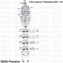 Rotoreinheit + Achse und Lager für SERA Fil Bioactive 400 + UV