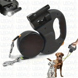 Guinzaglio doppio retrattile per 2 cani