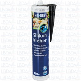 Tubo de silicona HOBBY de 310 ml - Negro