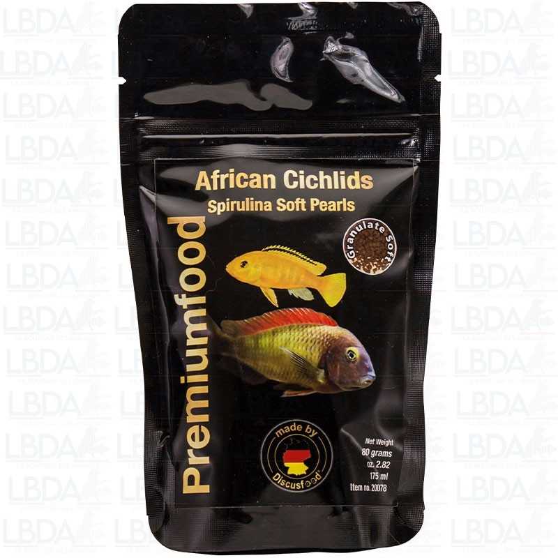 DISCUSFOOD Afrikanische Cichliden Spirulina-Perlen - 80 gr