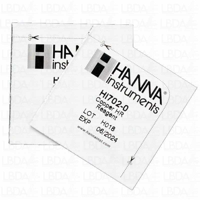 HANNA INSTRUMENTS HI702-25 Réactifs pour mini-photomètre HI702 Cuivre - Gamme Large