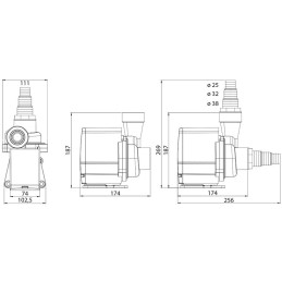 Dimensions Pompe NEWA NewJet NJ16000