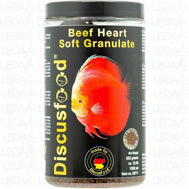DiscusFood Beef Heart Soft Granulat - 550 g