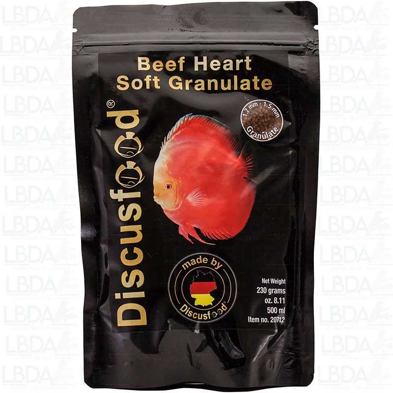 DiscusFood Beef Heart Soft Granulat – 230 g
